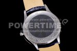 Omega De Ville Tresor Quartz 36mm Ladies SS Blue Dial on Blue Leather Strap Ronda Quartz Super Clone Watch - Image 9