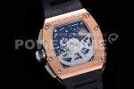 Richard Mille RM011 RG Chrono KVF 1:1 Best Edition Crystal Dial Black on Black Rubber Strap A7750 Super Clone Watch V3 - Image 7
