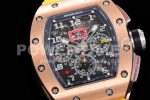 Richard Mille RM011 RG Chrono KVF 1:1 Best Edition Crystal Dial Black on Yellow Rubber Strap A7750 Super Clone Watch V3 - Image 5