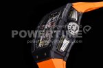 Richard Mille RM011 NTPT Chrono KVF 1:1 Best Edition Crystal Dial on Orange Rubber Strap A7750 Super Clone Watch V2 - Image 6