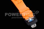 Richard Mille RM011 NTPT Chrono KVF 1:1 Best Edition Crystal Dial on Orange Rubber Strap A7750 Super Clone Watch V2 - Image 8