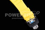 Richard Mille RM011 NTPT Chrono KVF 1:1 Best Edition Crystal Dial on Yellow Rubber Strap A7750 Super Clone Watch V2 - Image 8