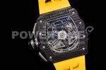 Richard Mille RM011 NTPT Chrono KVF 1:1 Best Edition Crystal Dial on Yellow Rubber Strap A7750 Super Clone Watch V2 - Image 7