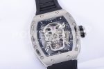 Richard Mille RM052 Skull Titanium Real Tourbillon JBF 1:1 Best Edition Skull Dial on Black Rubber Strap Super Clone Watch - Image 2
