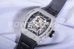 Richard Mille RM052 Skull Titanium Real Tourbillon JBF 1:1 Best Edition Skull Dial on Black Rubber Strap Super Clone Watch - Image 3