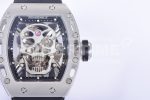 Richard Mille RM052 Skull Titanium Real Tourbillon JBF 1:1 Best Edition Skull Dial on Black Rubber Strap Super Clone Watch - Image 4
