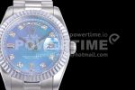 Rolex Day Date 36 128239 EWF 1:1 Best Edition 904L Steel Blue Dial Diamonds Markers on Bracelet A2836 Super Clone Watch - Image 4