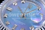 Rolex Day Date 36 128239 EWF 1:1 Best Edition 904L Steel Blue Dial Diamonds Markers on Bracelet A2836 Super Clone Watch - Image 8