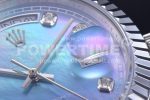 Rolex Day Date 36 128239 EWF 1:1 Best Edition 904L Steel Blue Dial Diamonds Markers on Bracelet A2836 Super Clone Watch - Image 9