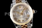 Rolex DateJust 36 SS/YG 126233 EWF Gold Wrapped 904L Steel Silver Dial Roman Markers on Jubilee Bracelet SA3235 Super Clone Watch - Image 3