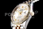 Rolex DateJust 36 SS/YG 126233 EWF Gold Wrapped 904L Steel Silver Dial Roman Markers on Jubilee Bracelet SA3235 Super Clone Watch - Image 5