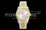Rolex DateJust 36 SS/YG 126233 JDF Gold Wrapped 904L Steel Silver Dial Stick Markers on Jubilee Bracelet Super Clone Watch V2