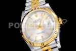 Rolex DateJust 36 SS/YG 126233 JDF Gold Wrapped 904L Steel Silver Dial Stick Markers on Jubilee Bracelet Super Clone Watch V2 - Image 2