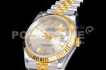 Rolex DateJust 36 SS/YG 126233 JDF Gold Wrapped 904L Steel Silver Dial Stick Markers on Jubilee Bracelet Super Clone Watch V2 - Image 3