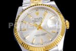 Rolex DateJust 36 SS/YG 126233 JDF Gold Wrapped 904L Steel Silver Dial Stick Markers on Jubilee Bracelet Super Clone Watch V2 - Image 5