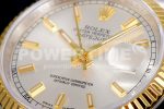 Rolex DateJust 36 SS/YG 126233 JDF Gold Wrapped 904L Steel Silver Dial Stick Markers on Jubilee Bracelet Super Clone Watch V2 - Image 7