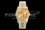 Rolex DateJust 36 SS/YG 126233 JDF Gold Wrapped 904L Steel YG Dial Diamonds Markers on Jubilee Bracelet Super Clone Watch V2