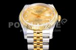 Rolex DateJust 36 SS/YG 126233 JDF Gold Wrapped 904L Steel YG Dial Diamonds Markers on Jubilee Bracelet Super Clone Watch V2 - Image 10