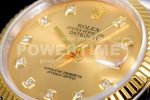 Rolex DateJust 36 SS/YG 126233 JDF Gold Wrapped 904L Steel YG Dial Diamonds Markers on Jubilee Bracelet Super Clone Watch V2 - Image 8