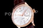 Rolex Cellini Date 50515 TWF RG White Dial Sticks Markers on Brown Leather Strap A3165 Super Clone Watch - Image 5