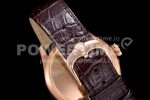 Rolex Cellini Date 50515 TWF RG White Dial Sticks Markers on Brown Leather Strap A3165 Super Clone Watch - Image 9