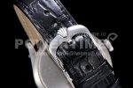 Rolex Cellini Date 50519 SS EWF Best Edition White Dial on Black Leather Strap A3165 Super Clone Watch - Image 9
