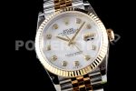 Rolex DateJust 36 SS/YG 126233 EWF Gold Wrapped 904L Steel White Dial Diamonds Markers on Jubilee Bracelet SA3235 Super Clone Watch - Image 3
