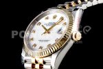 Rolex DateJust 36 SS/YG 126233 EWF Gold Wrapped 904L Steel White Dial Diamonds Markers on Jubilee Bracelet SA3235 Super Clone Watch - Image 5