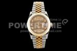 Rolex DateJust 36 SS/YG 126233 EWF Gold Wrapped 904L Steel Gold Dial Diamonds Markers on Jubilee Bracelet SA3235 Super Clone Watch