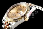 Rolex DateJust 36 SS/YG 126233 EWF Gold Wrapped 904L Steel Gold Dial Diamonds Markers on Jubilee Bracelet SA3235 Super Clone Watch - Image 6
