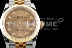 Rolex DateJust 36 SS/YG 126233 EWF Gold Wrapped 904L Steel Gold Dial Diamonds Markers on Jubilee Bracelet SA3235 Super Clone Watch - Image 3