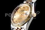 Rolex DateJust 36 SS/YG 126233 EWF Gold Wrapped 904L Steel Gold Dial Diamonds Markers on Jubilee Bracelet SA3235 Super Clone Watch - Image 5