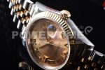 Rolex DateJust 36 SS/YG 126233 EWF Gold Wrapped 904L Steel Gold Dial Roman Markers on Jubilee Bracelet SA3235 Super Clone Watch - Image 7