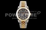 Rolex DateJust 36 SS/YG 126233 EWF Gold Wrapped 904L Steel Gray MOP Dial Diamonds Markers on Jubilee Bracelet SA3235 Super Clone Watch