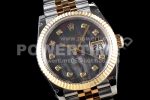 Rolex DateJust 36 SS/YG 126233 EWF Gold Wrapped 904L Steel Gray MOP Dial Diamonds Markers on Jubilee Bracelet SA3235 Super Clone Watch - Image 2