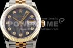 Rolex DateJust 36 SS/YG 126233 EWF Gold Wrapped 904L Steel Gray MOP Dial Diamonds Markers on Jubilee Bracelet SA3235 Super Clone Watch - Image 3