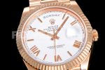 Rolex Day Date 40 RG 904L Steel JDF 1:1 Best Edition White Roman Dial on RG Bracelet A2836 Super Clone Watch - Image 5