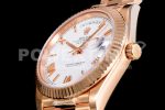 Rolex Day Date 40 RG 904L Steel JDF 1:1 Best Edition White Roman Dial on RG Bracelet A2836 Super Clone Watch - Image 6