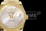 Rolex Day Date 40 YG 904L Steel JDF 1:1 Best Edition Silver Roman Dial on YG Bracelet A2836 Super Clone Watch - Image 4