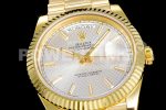 Rolex Day Date 40 YG 904L Steel JDF 1:1 Best Edition Silver Roman Dial on YG Bracelet A2836 Super Clone Watch - Image 5