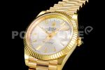 Rolex Day Date 40 YG 904L Steel JDF 1:1 Best Edition Silver Stick Dial on YG Bracelet A2836 Super Clone Watch - Image 2