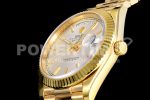 Rolex Day Date 40 YG 904L Steel JDF 1:1 Best Edition Silver Stick Dial on YG Bracelet A2836 Super Clone Watch - Image 6