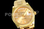 Rolex Day Date 40 YG 904L Steel JDF 1:1 Best Edition YG Crystal Dial on YG Bracelet A2836 Super Clone Watch - Image 3