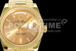 Rolex Day Date 40 YG 904L Steel JDF 1:1 Best Edition YG Crystal Dial on YG Bracelet A2836 Super Clone Watch - Image 4