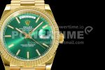 Rolex Day Date 40 YG 904L Steel JDF 1:1 Best Edition Green Dial on YG Bracelet A2836 Super Clone Watch - Image 4