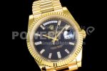 Rolex Day Date 40 YG 904L Steel EWF 1:1 Best Edition Black Crystal Dial on YG Bracelet A2836 Super Clone Watch - Image 2