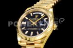 Rolex Day Date 40 YG 904L Steel EWF 1:1 Best Edition Black Crystal Dial on YG Bracelet A2836 Super Clone Watch - Image 3