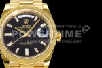 Rolex Day Date 40 YG 904L Steel EWF 1:1 Best Edition Black Crystal Dial on YG Bracelet A2836 Super Clone Watch - Image 5