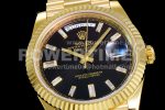 Rolex Day Date 40 YG 904L Steel EWF 1:1 Best Edition Black Crystal Dial on YG Bracelet A2836 Super Clone Watch - Image 4