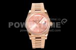 Rolex Day Date 40 RG 904L Steel EWF 1:1 Best Edition RG Crystal Dial on RG Bracelet A2836 Super Clone Watch